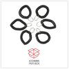 A Picture of product UNV-56050 Universal® Wrist Coil Plus Key Ring Plastic, Black, 6/Pack