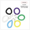 A Picture of product UNV-56051 Universal® Wrist Coil Plus Key Ring Plastic, Assorted Colors, 6/Pack