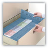 A Picture of product SMD-64626 Smead™ Easy Slide™ Hanging Folder Tab 1/3-Cut, White/Clear, 3.5" Wide, 18/Pack