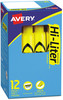 A Picture of product AVE-07742 Avery® HI-LITER® Desk-Style Highlighters Yellow Ink, Chisel Tip, Yellow/Black Barrel, Dozen