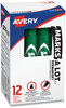 A Picture of product AVE-07885 Avery® MARKS A LOT® Regular Desk-Style Permanent Marker Broad Chisel Tip, Green, Dozen (7885)
