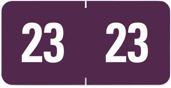 Smead™ Yearly End Tab File Folder Labels 23, 0.5 x 1, Purple, 25/Sheet, 10 Sheets/Pack