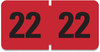 A Picture of product SMD-68322 Smead™ Yearly End Tab File Folder Labels 22, 0.75 x 1.5, Red, 500 Labels/Roll