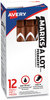 A Picture of product AVE-08881 Avery® MARKS A LOT® Large Desk-Style Permanent Marker Broad Chisel Tip, Brown, Dozen (8881)