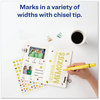 A Picture of product AVE-08882 Avery® MARKS A LOT® Large Desk-Style Permanent Marker Broad Chisel Tip, Yellow, Dozen (8882)