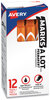 A Picture of product AVE-08883 Avery® MARKS A LOT® Large Desk-Style Permanent Marker Broad Chisel Tip, Orange, Dozen (8883)