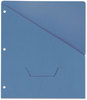 A Picture of product UNV-61681 Universal® Slash-Cut Pockets for Three-Ring Binders Jacket, Letter, 11 Pt., Blue, 10/Pack