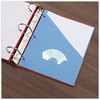 A Picture of product UNV-61681 Universal® Slash-Cut Pockets for Three-Ring Binders Jacket, Letter, 11 Pt., Blue, 10/Pack