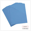 A Picture of product UNV-61681 Universal® Slash-Cut Pockets for Three-Ring Binders Jacket, Letter, 11 Pt., Blue, 10/Pack