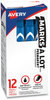 A Picture of product AVE-08886 Avery® MARKS A LOT® Large Desk-Style Permanent Marker Broad Chisel Tip, Blue, Dozen (8886)