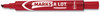 A Picture of product AVE-08887 Avery® MARKS A LOT® Large Desk-Style Permanent Marker Broad Chisel Tip, Red, Dozen (8887)