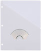 A Picture of product UNV-61687 Universal® Slash-Cut Pockets for Three-Ring Binders Jacket, Letter, 11 Pt., 9.75 x 11.75, White, 10/Pack