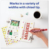 A Picture of product AVE-08887 Avery® MARKS A LOT® Large Desk-Style Permanent Marker Broad Chisel Tip, Red, Dozen (8887)