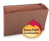 A Picture of product SMD-70490 Smead™ TUFF® Expanding Files Open-Top Stadium File, 12 Sections, 1/12-Cut Tabs, Legal Size, Redrope