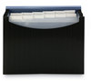 A Picture of product SMD-70863 Smead™ 12-Pocket Poly Expanding File 0.88" Expansion, 12 Sections, Cord/Hook Closure, 1/6-Cut Tabs, Letter Size, Black/Blue