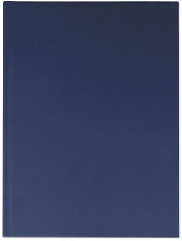 Universal® Casebound Hardcover 1-Subject Notebook, Wide/Legal Rule. Dark Blue Linen Cover. 10.25 X 7.63 in. sheets. 150 pages/notebook.