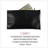 A Picture of product UNV-69021 Universal® Zippered Wallets/Cases Leatherette PU, 11 x 6, Black, 2/Pack