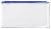 A Picture of product UNV-69025 Universal® Zippered Wallets/Cases Transparent Plastic, 11 x 6, Clear/Blue, 2/Pack