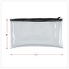 A Picture of product UNV-69026 Universal® Zippered Wallets/Cases Leatherette PU, 11 x 6, Clear/Black, 2/Pack