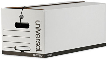 Universal® Deluxe Quick Set-up String-and-Button Boxes Letter Files, White, 12/Carton