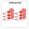 A Picture of product UNV-75606 Universal® Correction Tape Dispenser Non-Refillable, White Applicator, 0.2" x 315", 6/Pack