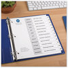 A Picture of product AVE-11126 Avery® Customizable Table of Contents Ready Index® Black & White Dividers with Printable Section Titles TOC and 12-Tab, Jan. to Dec., 11 x 8.5, 1 Set