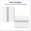 A Picture of product AVE-11126 Avery® Customizable Table of Contents Ready Index® Black & White Dividers with Printable Section Titles TOC and 12-Tab, Jan. to Dec., 11 x 8.5, 1 Set