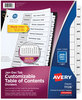 A Picture of product AVE-11126 Avery® Customizable Table of Contents Ready Index® Black & White Dividers with Printable Section Titles TOC and 12-Tab, Jan. to Dec., 11 x 8.5, 1 Set