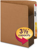 A Picture of product SMD-73681 Smead™ Redrope Drop-Front End Tab File Pockets with Fully Lined Colored Gussets 6.5" High 3.5" Expansion, Letter Size, Redrope/Brown, 10/Box