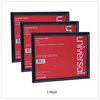 A Picture of product UNV-76848 Universal® Document Frames All Purpose Frame, 8.5 x 11 Insert, Black, 3/Pack