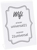 A Picture of product UNV-76852 Universal® Clear L-Style Freestanding Frame 8.5 x 11 Insert, 3/Pack