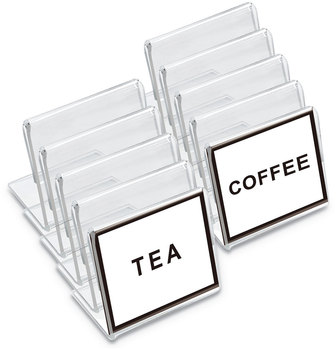 Universal® Mini Table-Top Sign 1.5 x 2, Clear