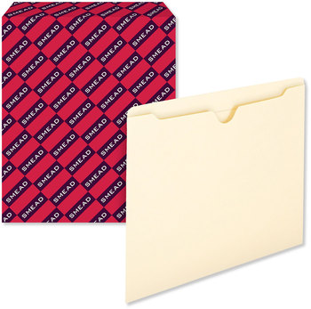 Smead™ Manila File Jackets 2-Ply Straight Tab, Letter Size, 100/Box