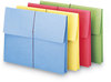 A Picture of product SMD-77251 Smead™ Expanding Wallet with Elastic Cord 2" Expansion, 1 Section, Closure, Letter Size, Assorted Colors, 50/Box