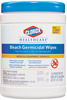 A Picture of product 601-713 Clorox® Healthcare® Germicidal Wipes, 12 x 12, Unscented, 110/Canister, 2 Canisters/Case.