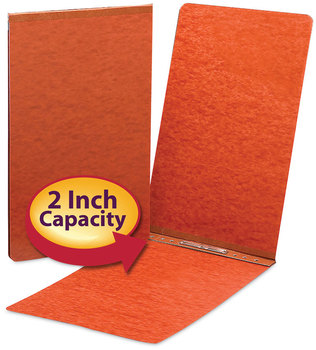 Smead™ Prong Fastener Premium Pressboard Report Cover Two-Piece 2" Capacity, 8.5 x 14, Red/Red, 25/Box
