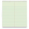 A Picture of product UNV-86920 Universal® Steno Books Pads, Gregg Rule, Red Cover, 80 Green-Tint 6 x 9 Sheets, 6/Pack