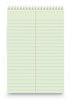 A Picture of product UNV-86920 Universal® Steno Books Pads, Gregg Rule, Red Cover, 80 Green-Tint 6 x 9 Sheets, 6/Pack