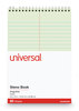 A Picture of product UNV-86920 Universal® Steno Books Pads, Gregg Rule, Red Cover, 80 Green-Tint 6 x 9 Sheets, 6/Pack