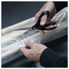 A Picture of product UNV-92009 Universal® Stainless Steel Office Scissors 8" Long, 3.75" Cut Length, Black Straight Handle