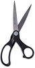 A Picture of product UNV-92010 Universal® Stainless Steel Office Scissors 8.5" Long, 3.75" Cut Length, Black Offset Handle