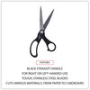 A Picture of product UNV-92010 Universal® Stainless Steel Office Scissors 8.5" Long, 3.75" Cut Length, Black Offset Handle