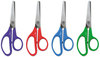 A Picture of product UNV-92023 Universal® Kids' Scissors Rounded Tip, 5" Long, 1.75" Cut Length, Assorted Straight Handles, 12/Pack