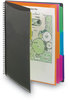 A Picture of product SMD-89207 Smead™ Poly Project Organizer 12 Letter-Size Sleeves, Gray with Bright Pockets