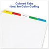 A Picture of product AVE-11418 Avery® Print & Apply Index Maker® Clear Label Dividers with Easy Printable Strip and Color Tabs 5-Tab, 11 x 8.5, White, Traditional 5 Sets