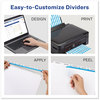 A Picture of product AVE-11418 Avery® Print & Apply Index Maker® Clear Label Dividers with Easy Printable Strip and Color Tabs 5-Tab, 11 x 8.5, White, Traditional 5 Sets