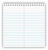 A Picture of product UNV-96920 Universal® Steno Books Pads, Gregg Rule, Red Cover, 80 White 6 x 9 Sheets, 6/Pack
