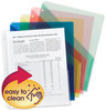 A Picture of product SMD-89505 Smead™ Organized Up® Poly Slash Jackets 2-Sections, Letter Size, Assorted Colors, 5/Pack