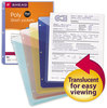A Picture of product SMD-89505 Smead™ Organized Up® Poly Slash Jackets 2-Sections, Letter Size, Assorted Colors, 5/Pack