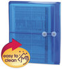 A Picture of product SMD-89522 Smead™ Poly String & Button Interoffice Envelopes and Open-Side (Horizontal), 9.75 x 11.63, Transparent Blue, 5/Pack